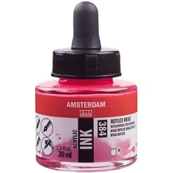 Amsterdam Acrylic Ink Reflex Rose 30 ml – UV, UV-färg