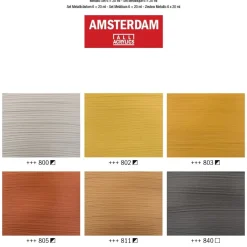 Amsterdam Acrylics Metallic Set - 6 x 20 ml
