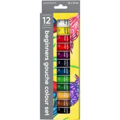 Beginners Gouache Paint, gouachefärger för nybörjare 12×12 ml