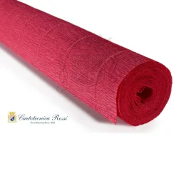 Cartotecnica Rossi kräppapper 17A6 – röd, 180 g rulle (144 g/m²) à 50×250 cm
