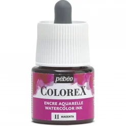 Colorex Watercolor Ink 45 ml Magenta – burk med akvarellbläck och pipett