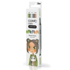 Copic Ciao markers med dubbelspets, 3-pack – Natural palette