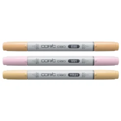 Copic Ciao markers med dubbelspets, 3-pack – Sunset palette