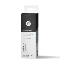 Cricut Joy Smart Iron On, svart glittrig textil-vinyl på rulle, 13,9×48,2 cm