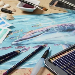 Derwent Inktense 12 akvarellpennor i metallask