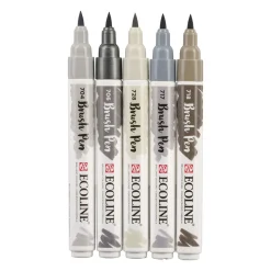 Ecoline Brush Pen Set - Grey 5-pack