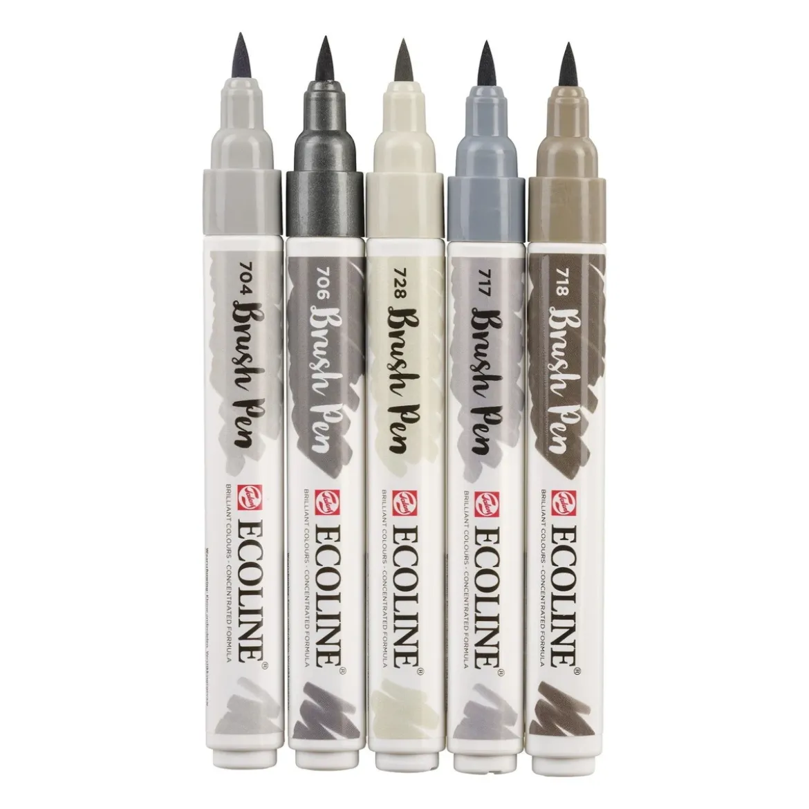 Ecoline Brush Pen Set - Grey 5-pack