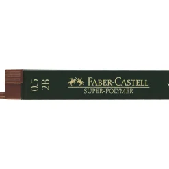 Faber-Castell blyertsstift refill – 0,5 mm 2B. Innehåller 12 stift.