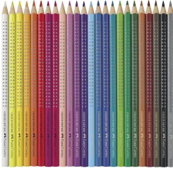 Faber-Castell Colour Grip – 24 vattenlösliga färgpennor i metalletui