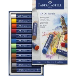 Faber-Castell Oil Pastels, set med 12 oljepastellkritor