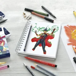 Faber-Castell PITT artist pens Manga Kaoiro set – 6 st. pennor med penselspets