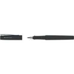 Faber-Castell Poly Ball reservoarpenna – svart pennkropp med blått bläck
