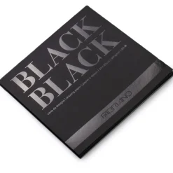 Fabriano ritblock med svarta ark 20x20 cm, 20 ark, 300 grams ytvikt