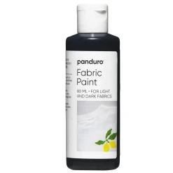 Fabric paint 80 ml – svart textilfärg för både ljust och mörkt tyg