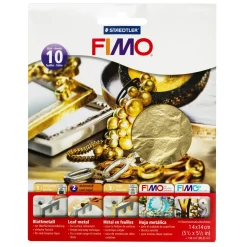 Fimo metallblad guld 10 ark