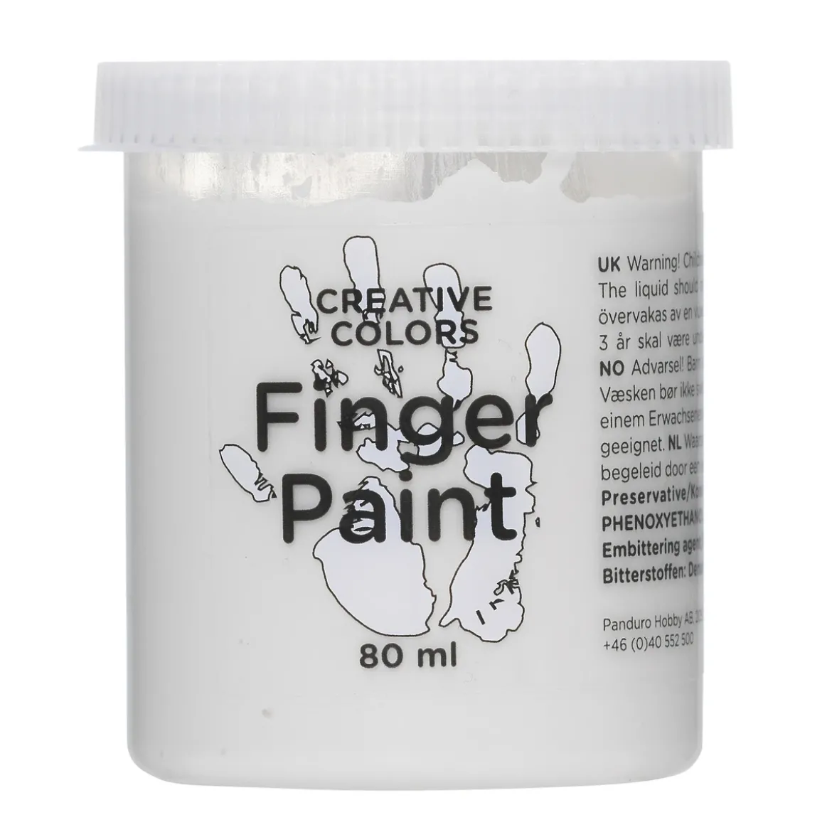 Fingerfärg 80ml Vit