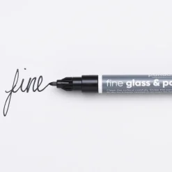 Glas & porslinspenna svart, 1 mm spets