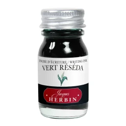 Herbin Fountain Ink 10 ml, bläck för reservoarpennor – grön / vert reseda