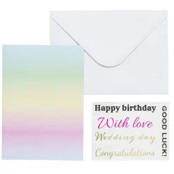 Kortkit A5 (105×148 mm) med kuvert & stickers – Rainbow