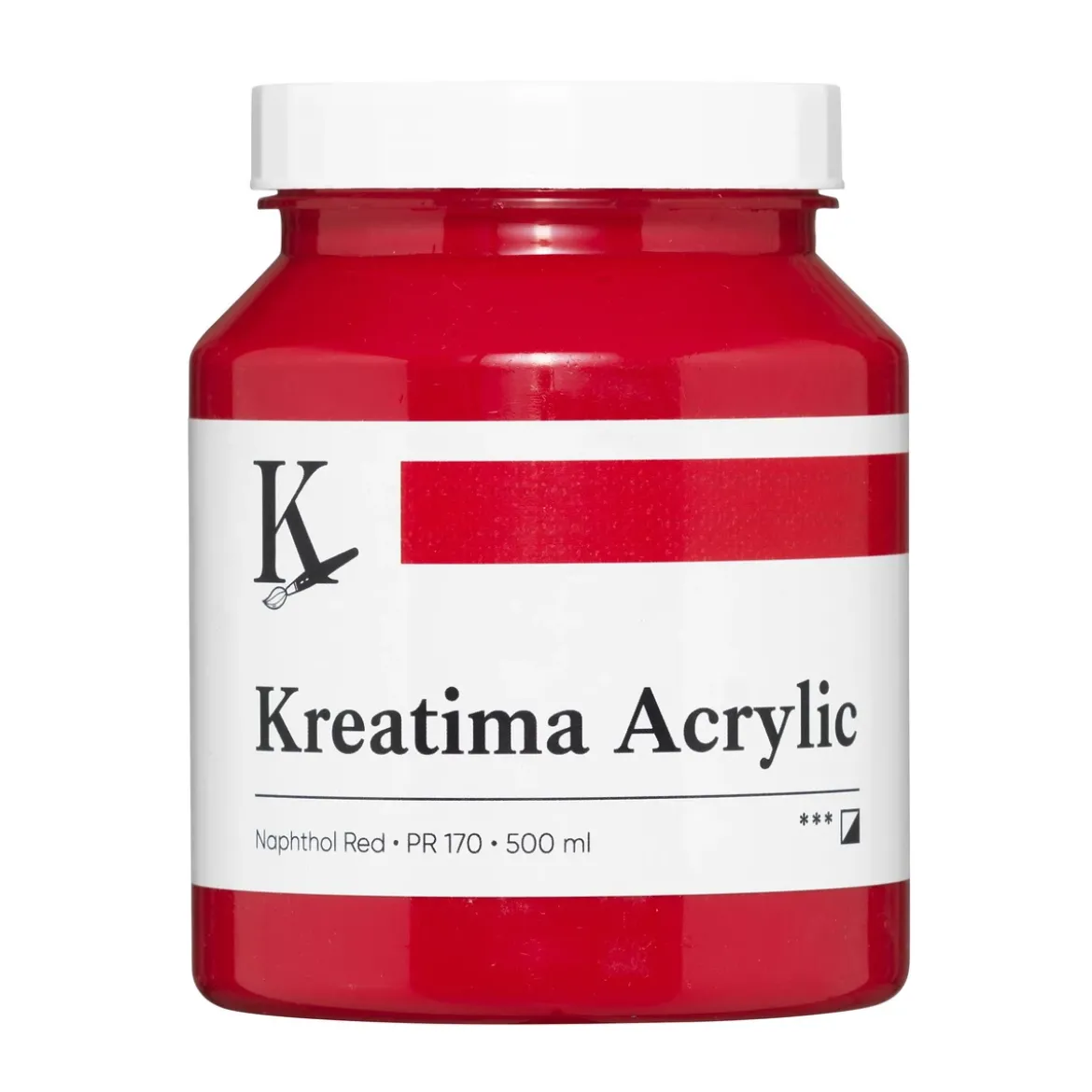 Kreatima Acrylic akrylfärg 500 ml – Naphthol Red PR 170