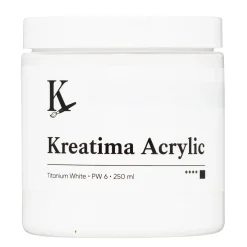 Kreatima Acrylic akrylfärg 250 ml – Titanium White PW 6
