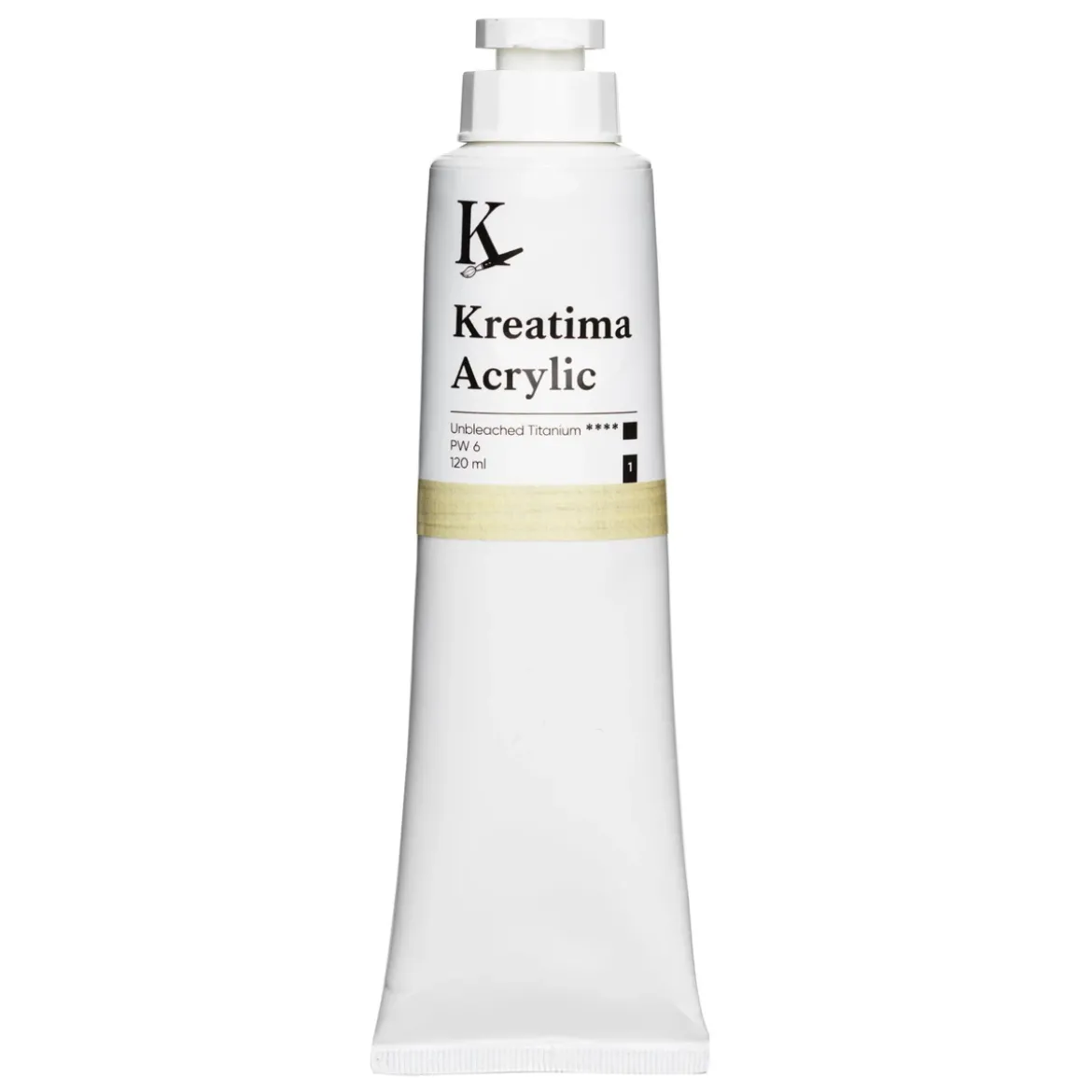 Kreatima Acrylic akrylfärg 120 ml – Unbleached Titanium PW 6