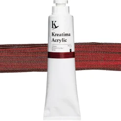 Kreatima Acrylic akrylfärg 120 ml – Crimson PR 15:3 PY 74 PBk 7