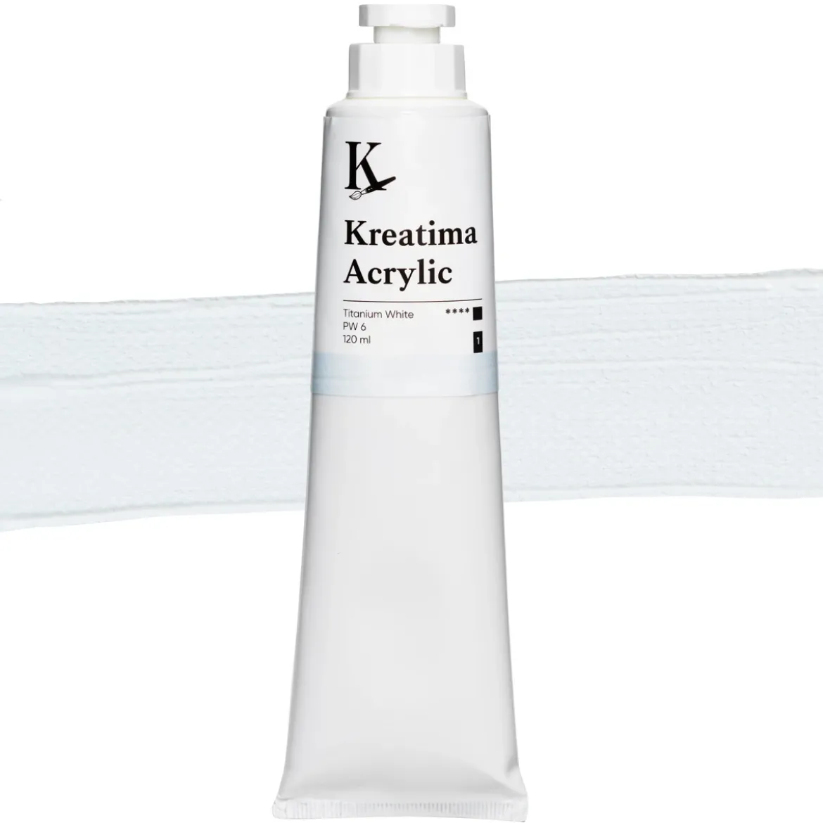Kreatima Acrylic akrylfärg 120 ml – Titanium White PW 6
