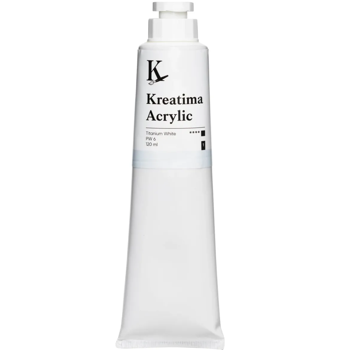 Kreatima Acrylic akrylfärg 120 ml – Titanium White PW 6