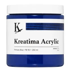 Kreatima Acrylic akrylfärg 250 ml – Phthalo Blue PB 15:1