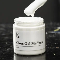 Kreatima Gloss Gel Medium, blankt gelbaserat medium för akrylfärg, 250 ml