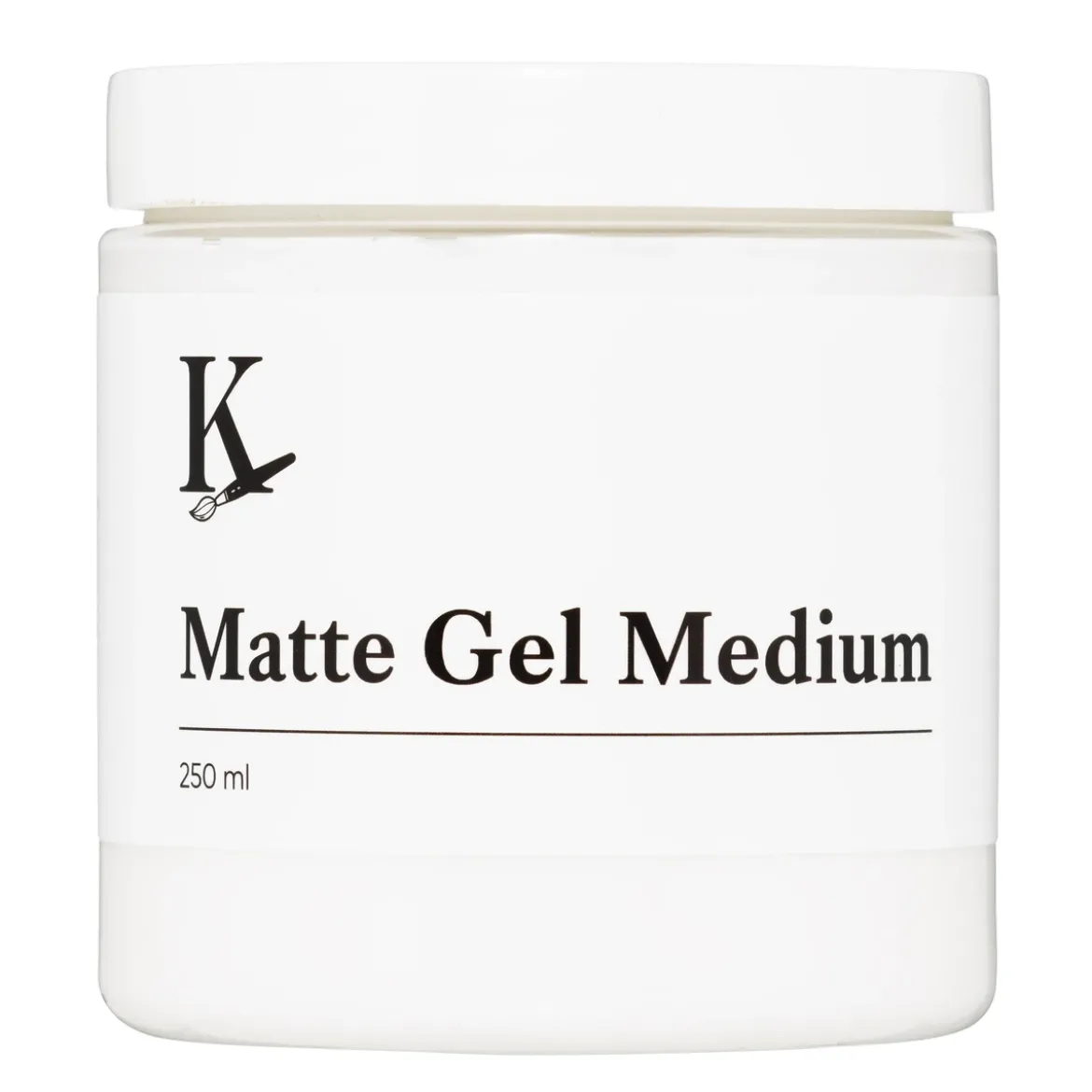 Kreatima Matte Gel Medium, matt gelbaserat medium för akrylfärg, 250 ml