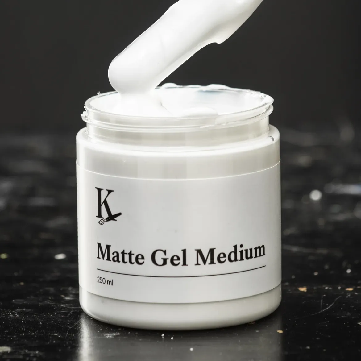 Kreatima Matte Gel Medium, matt gelbaserat medium för akrylfärg, 250 ml