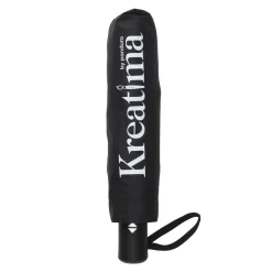 Kreatima paraply, svart. Längd 28 cm / Ø5 cm – längd 55 cm / Ø95 cm i uppfällt läge