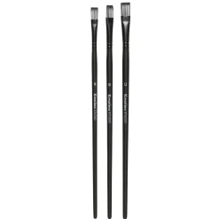Kreatima pensel Studio Flat 3-pack, #8, 10, 12 – syntetpenslar, flat borst