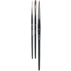 Kreatima Vegan akvarellpenslar 3-pack – rund #6, flat #1/4, script liner #2