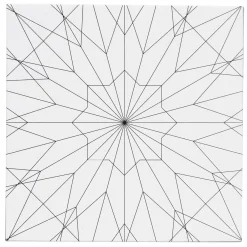 Kvadratisk canvas med tryckt motiv – diamantmönster, 21×21 cm