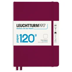 Leuchtturm1917 Notebook A5 Plain 120g Port Red – Hardcover