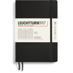 Leuchtturm1917 Ruled Notebook A5 Black – Softcover