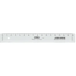 Linjal M+R 16 cm transparent