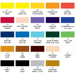 Liquitex Heavy Body akrylfärg – Essentials Set – 24×22 ml grundfärger