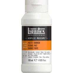 Liquitex Matt Varnish 118 ml, skyddande matt fernissa för akrylmålningar