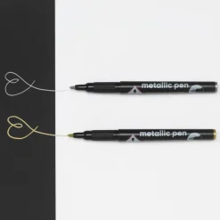 Metallic pen guld+silver 2pack