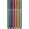 Metallicpennor med kalligrafispetsar 0,5–3 mm skrivbredd, 6-pack
