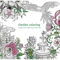 Målarbok - Garden Coloring