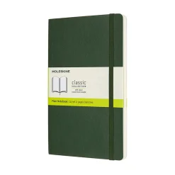 Moleskine Classic Notebook Large (13×21 cm), grön mjuk pärm – 192 olinjerade sidor