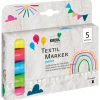 Mucki Junior textilpennor, markers, 5-pack