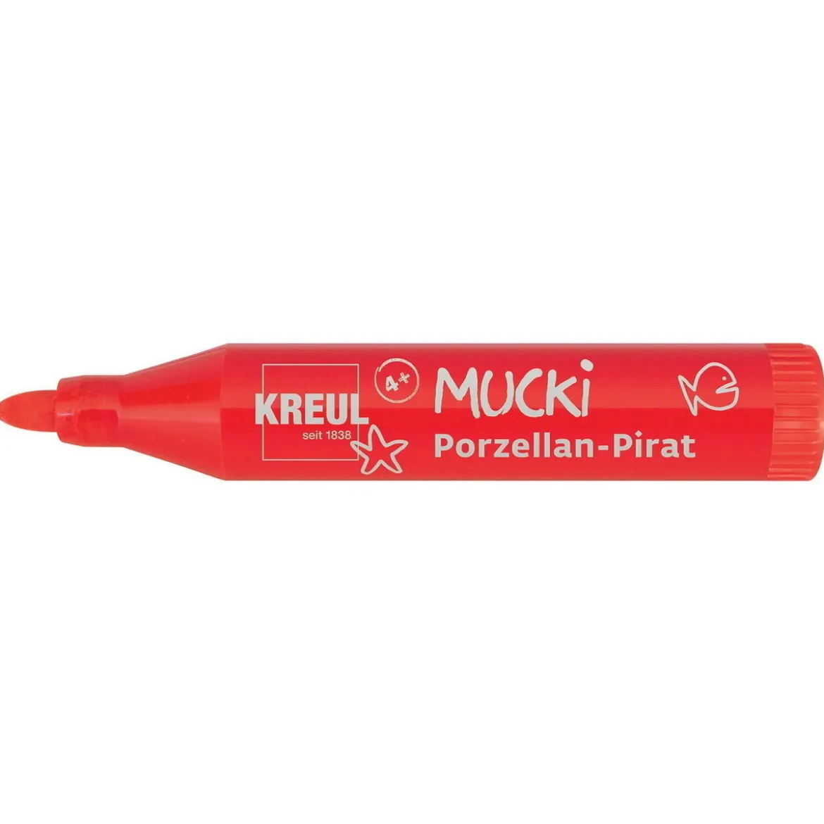 Mucki porslinspennor i roligt pirat-tema, 5-pack