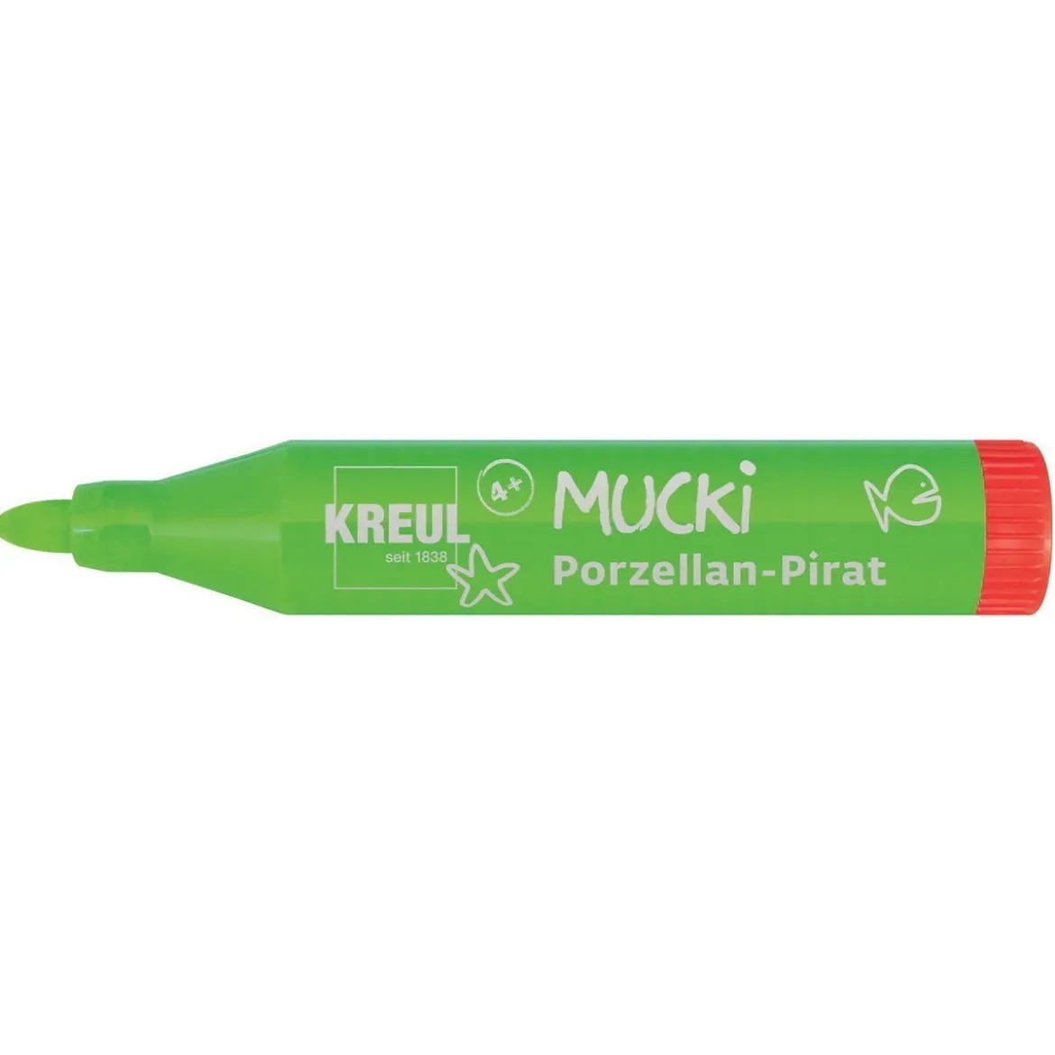 Mucki porslinspennor i roligt pirat-tema, 5-pack