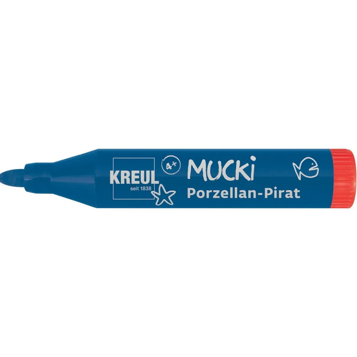 Mucki porslinspennor i roligt pirat-tema, 5-pack
